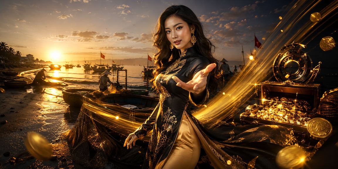 Người phụ nữ mặc áo dài tại Mũi Né tham gia cá cược casino trực tuyến trên điện thoại
